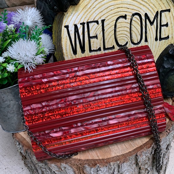 🔥SALE🔥 Authentic KURT GEIGER LONDON Acrylic clutch/Crosby - Picture 11 of 15